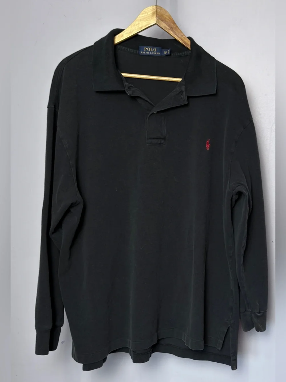 Ralph Lauren black long-sleeve polo shirt Men’s size 1XB | f